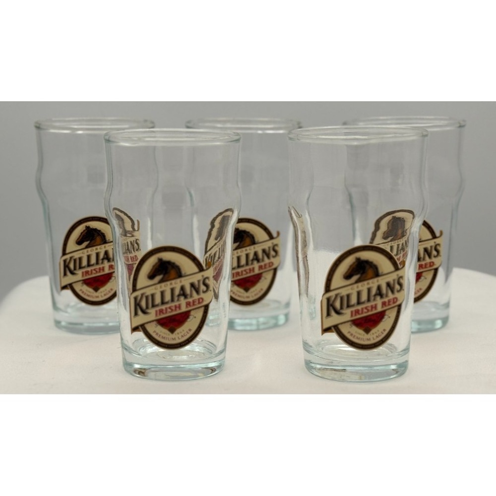 (5) Killian's Irish Red Beer Sampler / Shot Glasses - Very Good Condition
